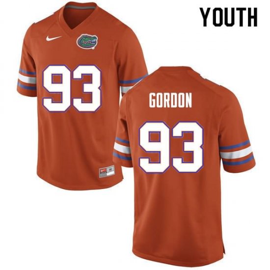 Youth Florida Gators #93 Moses Gordon NCAA Nike Orange Authentic Stitched College Football Jersey MBD2862FK